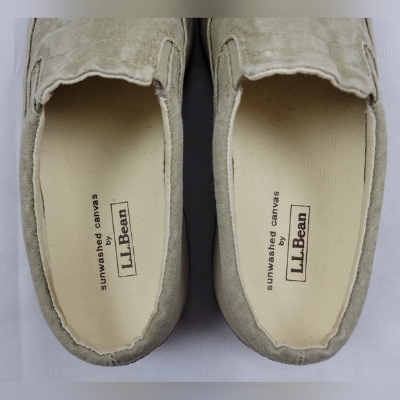 LL Bean Canvas Mule Shoes Womens 7.5M Khaki-Green - Picture 3 of 12